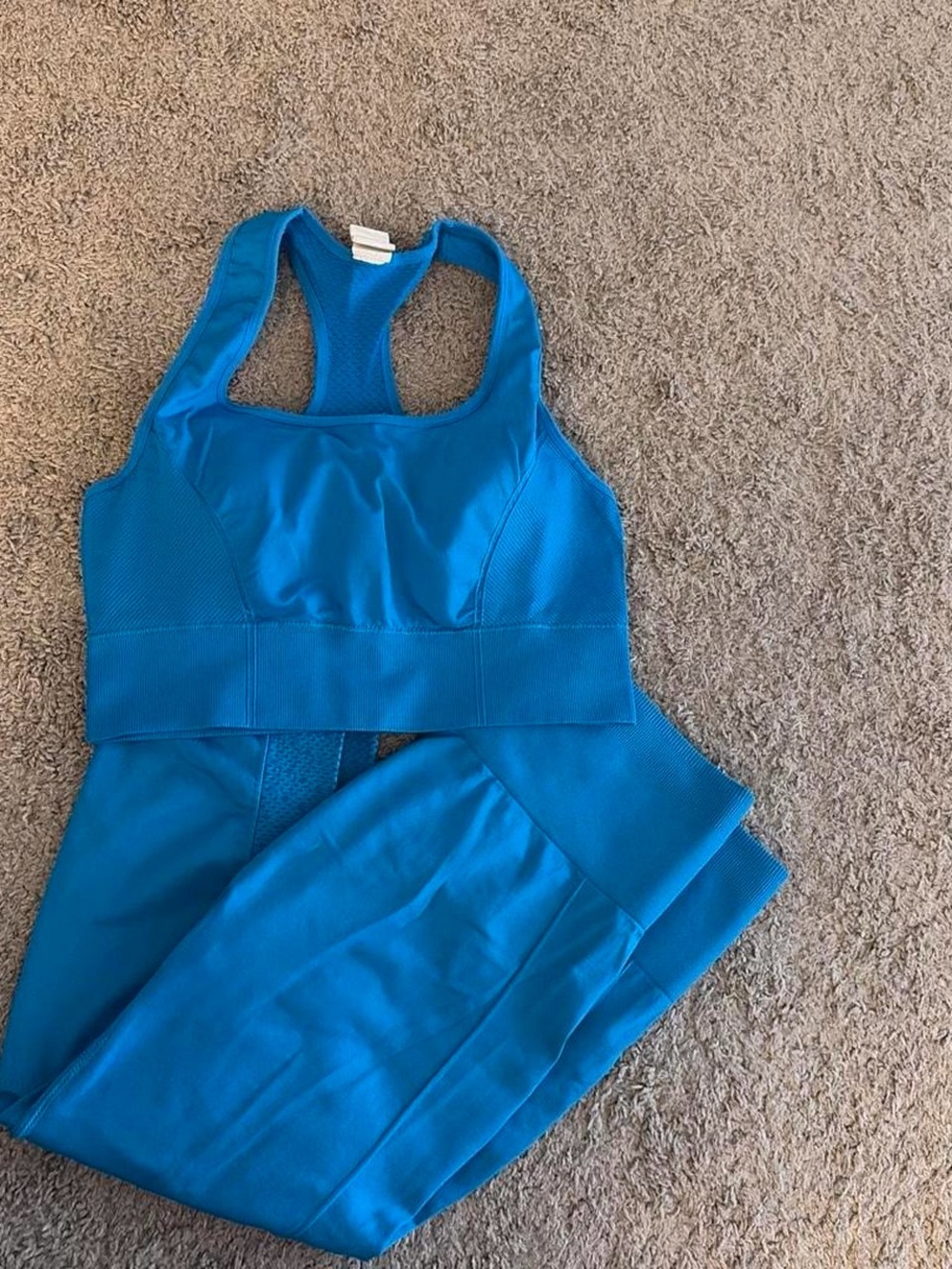 Fabletics Bright Blue Racerback Sports Set